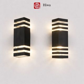 Đèn Tường Ngoài Trời HIWA Atimol: Vỏ Nhôm Kẻ Vạch Hiện Đại, 2 Đầu 3 Chế Độ Sáng, Chống Nước IP65