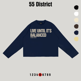 Áo thun dài tay BALANCED long boxy áo phông form rộng thời trang nam nữ cotton 280gsm DLB07