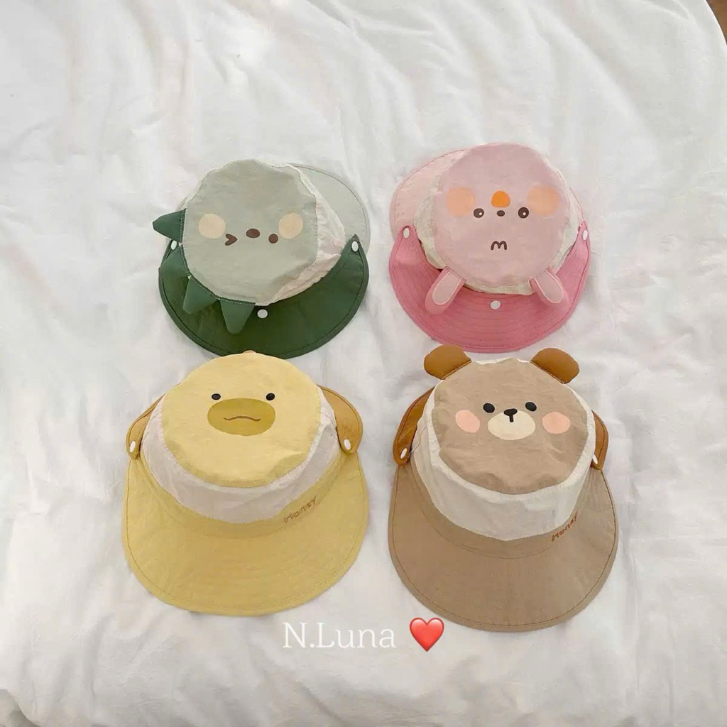 Mũ chống nắng con vật cho bé 1-6 tuổi