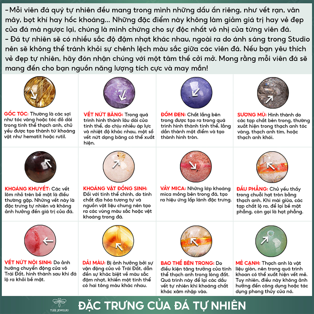 Vòng tay bạc nữ TLEE bạc 925 mix hai hạt đá phong thủy Tự Nhiên và charm bi bóng TLEE JEWELRY LT0211