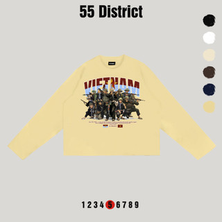 Áo thun dài tay VIETNAM 1975 long boxy áo phông form rộng thời trang nam nữ cotton 280gsm DLB09