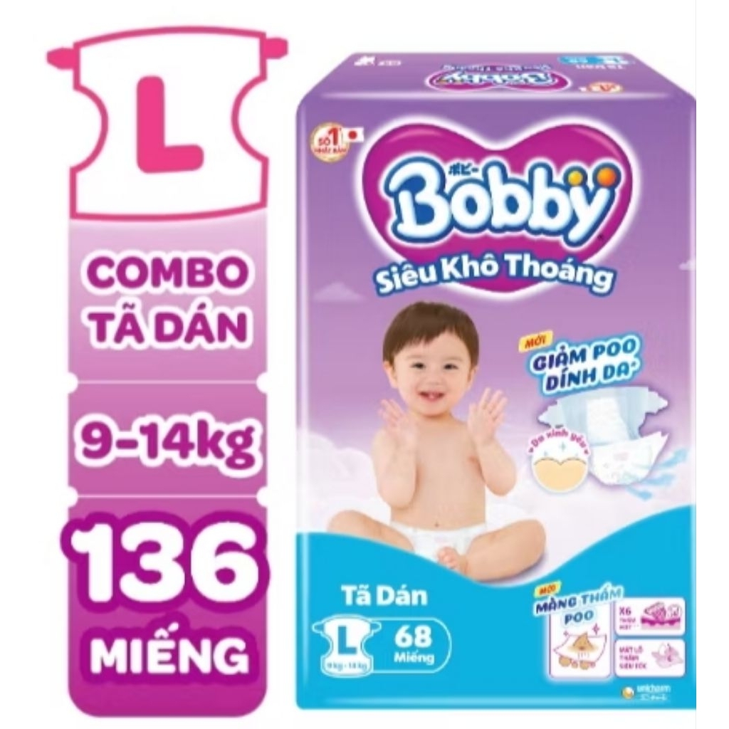 TÃ DÁN BOBBY S80, M76, L68, XL62 miếng