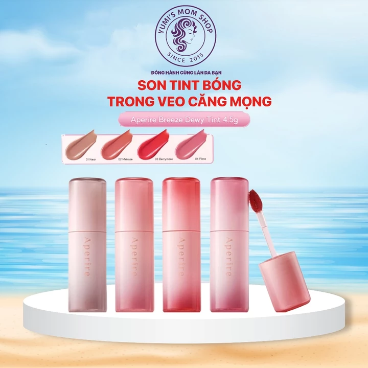 Son Tint Bóng Trong Veo Căng Mọng Aperire Breeze Dewy Tint 4.5g