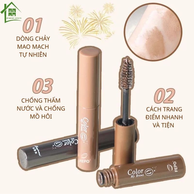 Gel lông mày tự nhiên, Mascara chải lông mày chống nước và chống mưa, bút kẻ lông mày bền màu