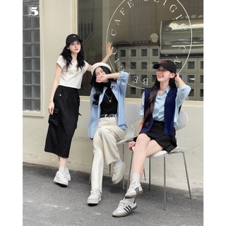 Quần Jeans Nữ Dáng Suông Cạp Cao Có Túi Twentyfive Fashion - 5776