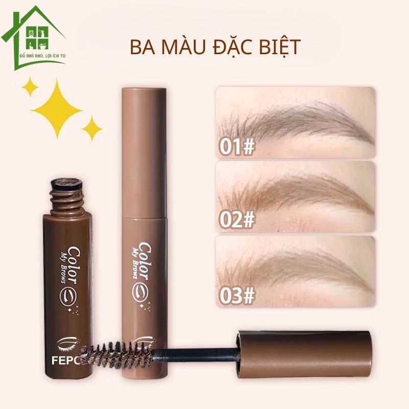 Gel lông mày tự nhiên, Mascara chải lông mày chống nước và chống mưa, bút kẻ lông mày bền màu