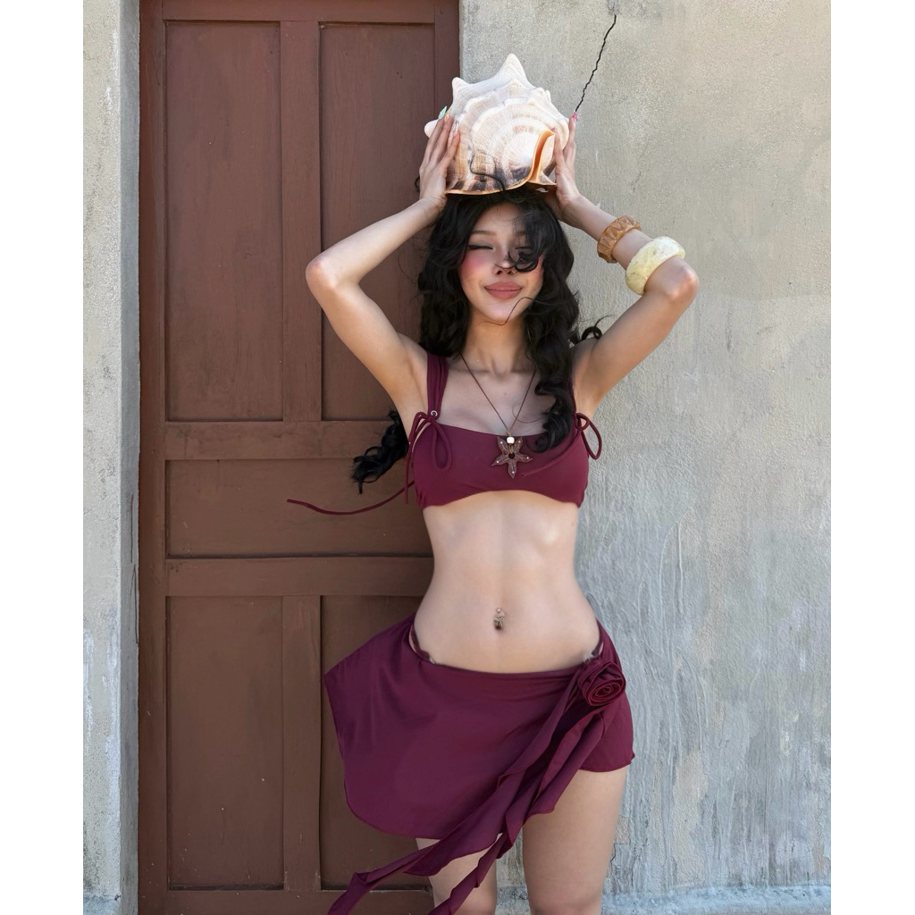 Lamoss-Lune Bikini kín đáo du lịch resort biển cùng gia đình