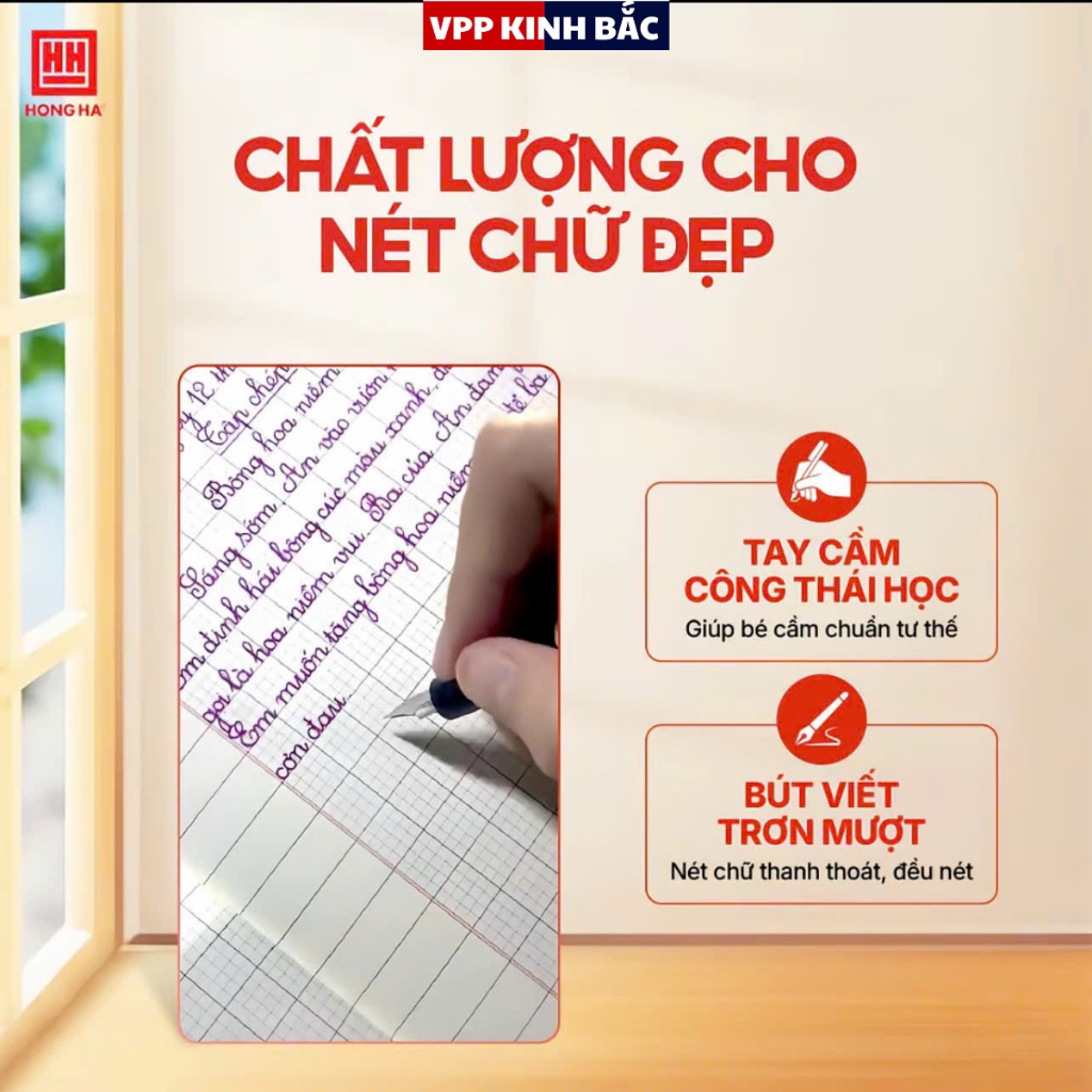 ( Mẫu Mới ) Bút Máy Luyện Chữ Hồng Hà Cao Cấp - Giúp Chữ Viết Của Bé Đẹp Lên Mỗi Ngày.