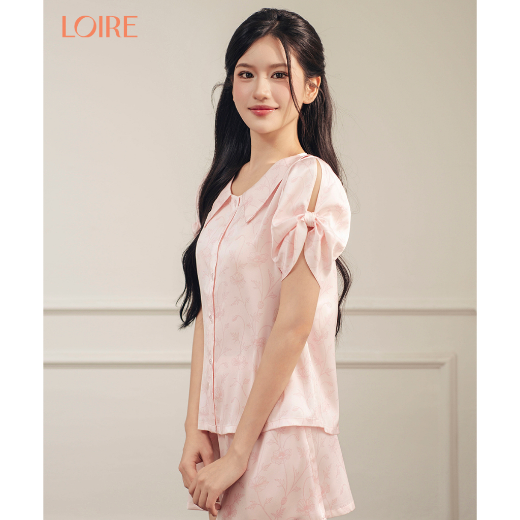 [Made to Ease]Bộ Mặc Nhà Lisse Loire FDMN260366 Họa Tiết Hoa Chìm Chất Lụa Pháp