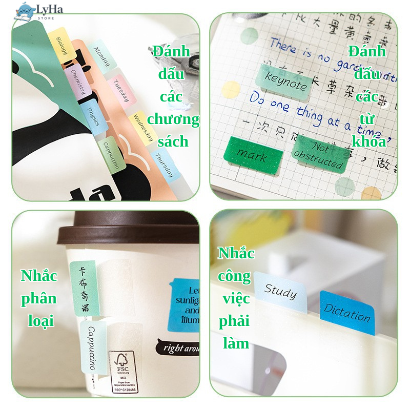 ( 120 Miếng )Hộp Sticky Note Đánh Dấu Trang , Cuộn Note Gradient Lấp Lánh Dán Sổ Học Tập cho Học Sinh , Sinh Viên