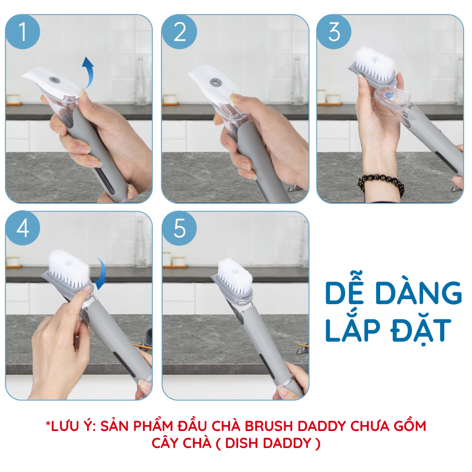 Đầu chà thay Brush Scrub Daddy lông Nylon – Cọ rửa vết bẩn cứng đầu, không trầy xước, không mùi hôi | BigBuy360 - bigbuy360.vn