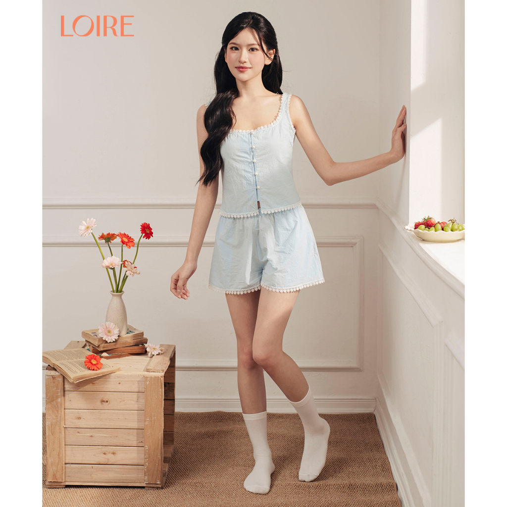 [Made to Ease]Bộ Mặc Nhà Sora Loire FDMN260360 Dáng Hai Dây Chất Thô Hàn Quốc