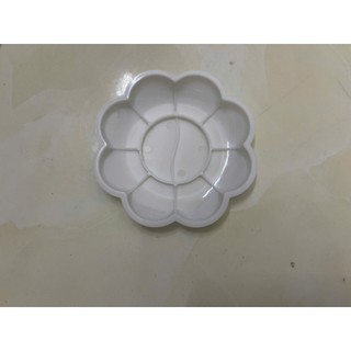 Khay pha màu vẽ bằng nhựa trắng tô tượng trang trí