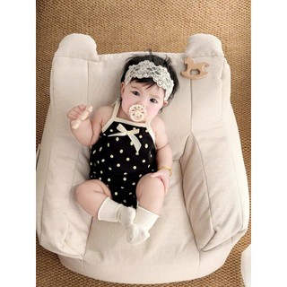 Body Bé Gái 2 Dây Cotton Mềm Mịn Caro/Chấm Bi/Trơn – Bodysuit Sơ Sinh Thoáng Mát Dễ Thương