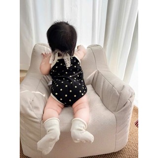 Body Bé Gái 2 Dây Cotton Mềm Mịn Caro/Chấm Bi/Trơn – Bodysuit Sơ Sinh Thoáng Mát Dễ Thương