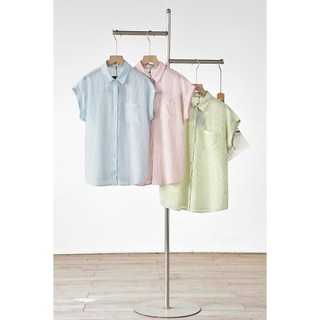 Áo Kiểu Sơ Mi Nữ Công Sở LAMER FASHION Dáng Suông Vai Chờm Chất Liệu Tơ Thoáng Mát O61H26H003