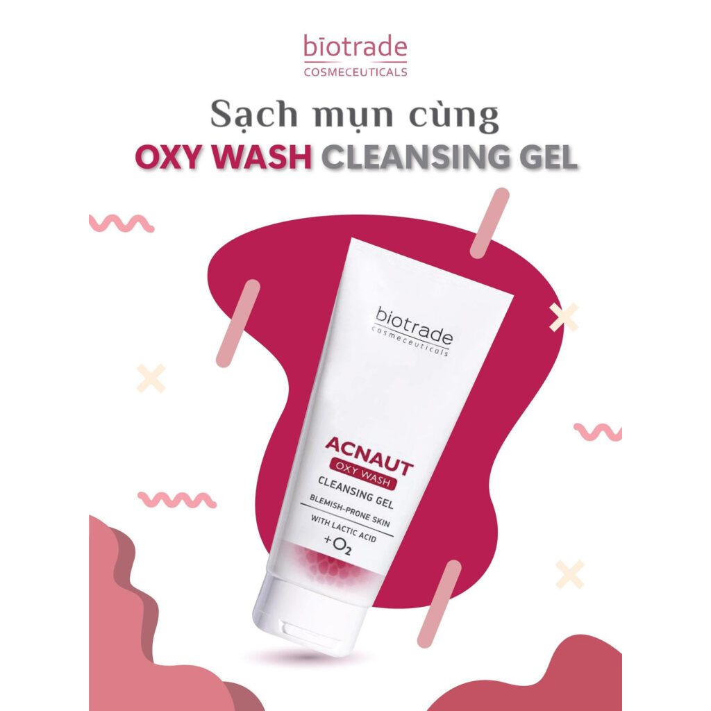 Sữa Rửa Mặt Dạng Gel Dành Cho Da Dầu Mụn Biotrade Acnaut Oxy Wash Cleansing Gel 200ml