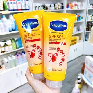 Serum Dưỡng Thể Vaseline Vàng Healthy Bright SPF50+ PA++++ 70ml 300ml Sáng Da Chống Nắng Thấm Nhanh