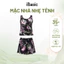 Bộ mặc nhà nữ iBasic thun lạnh quần đùi áo sát nách HOMW066