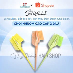 Lược Nhuộm Tóc SHKALLI Cao Cấp 2 Đầu – Lông Mềm, Bắt Tóc Tốt, Tán Màu Đều, Chuyên Dụng Cho Salon.