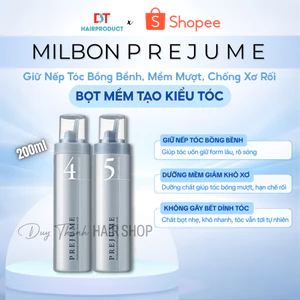 Bọt Mềm Giữ Nếp Tóc Xoăn MILBON 200ml - Giữ Nếp Mềm Nhẹ, Không Bết Dính, Tạo Sóng Phồng Tự Nhiên.