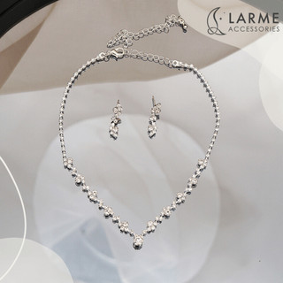 (Hoả tốc) Bộ trang sức dự tiệc, choker đính đá sang trọng Larme accessories - BTS0002
