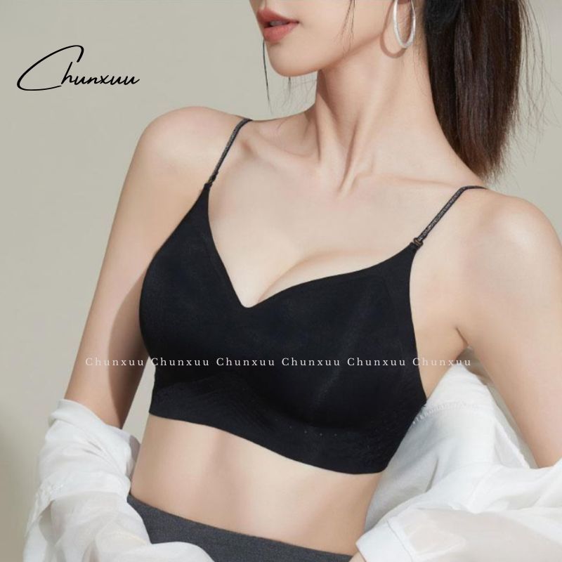 Áo Lót Nữ Su Đúc Hở Lưng Dây Nhũ Mảnh Mặc 3 Kiểu CHUNXUU Đệm Mỏng 1CM Thông Hơi Không Gọng - AV121