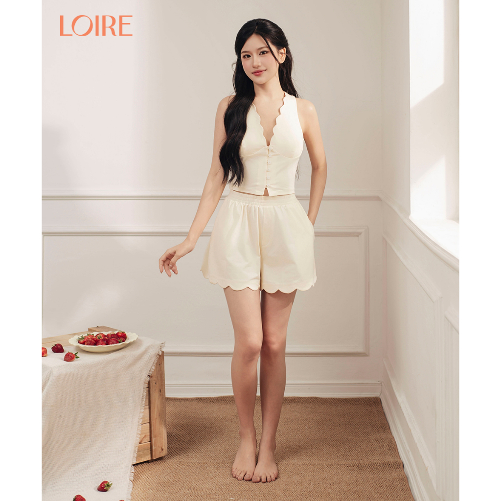 [Made to Ease]Bộ Mặc Nhà Remy Loirechic FDMN260378 Dáng Cổ Chữ V Khuy Cài