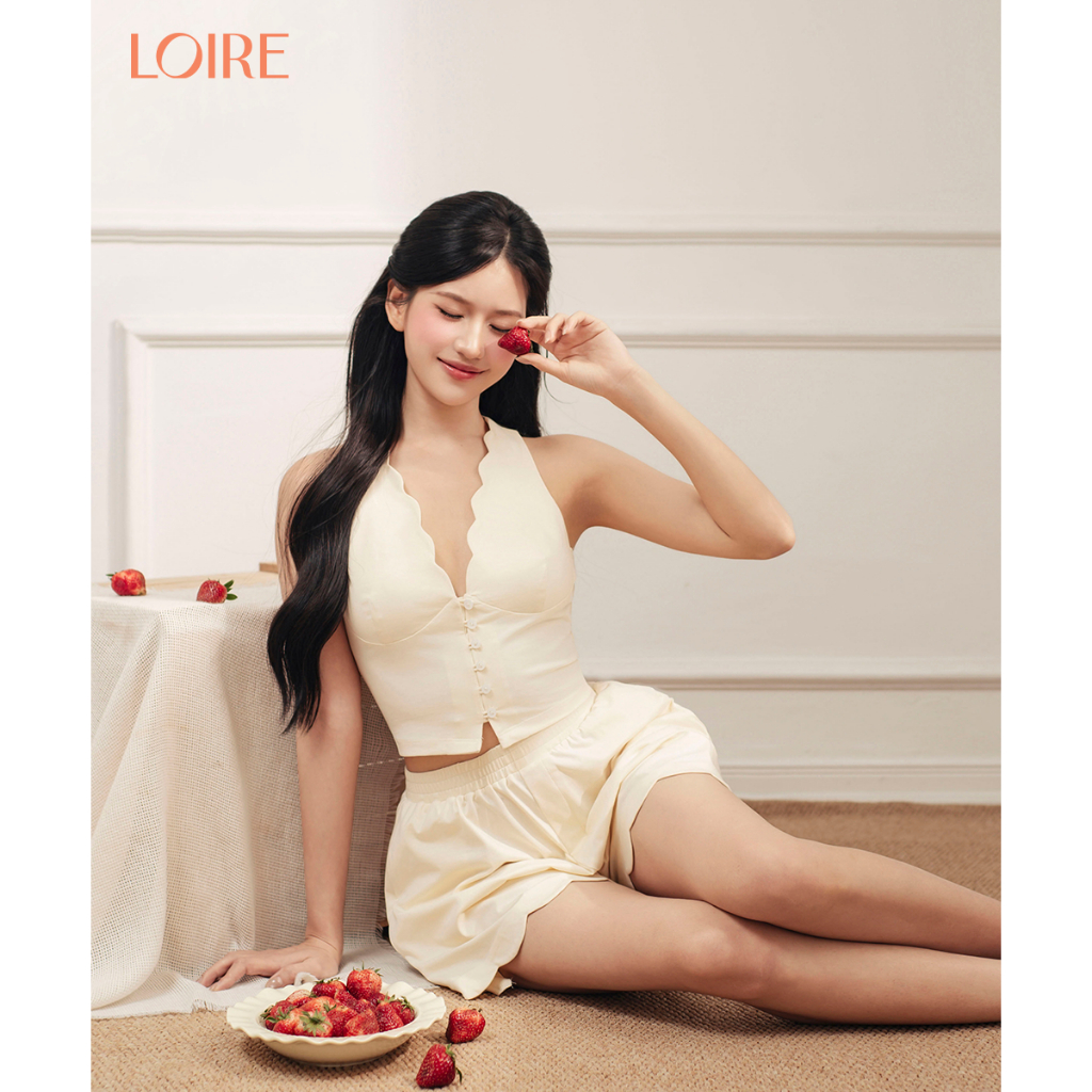 [Made to Ease]Bộ Mặc Nhà Remy Loirechic FDMN260378 Dáng Cổ Chữ V Khuy Cài