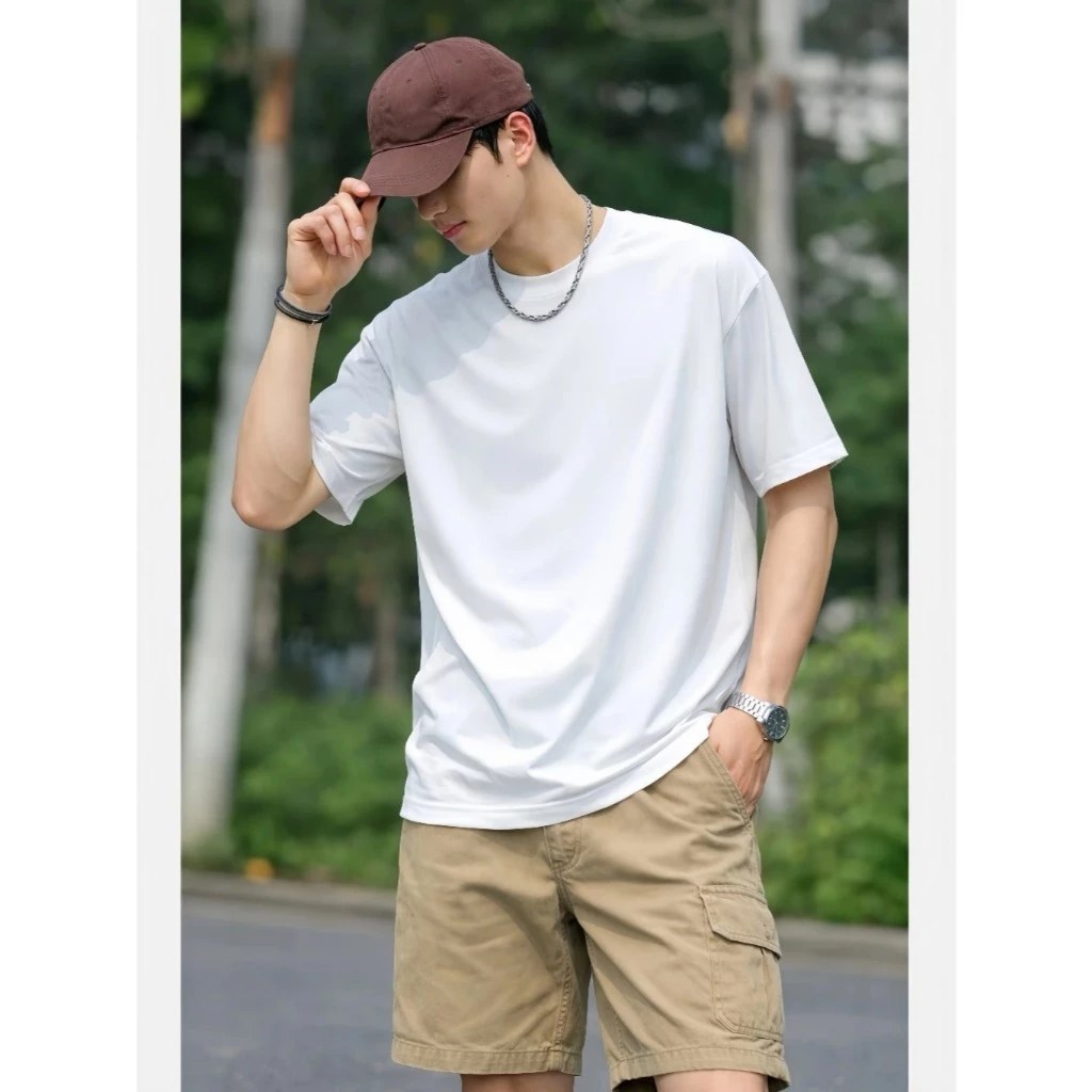 Áo Phông Trơn Nam Nữ 3KMENSWEAR, Áo Thun Tay Lỡ Cotton 100% Form Rộng Thoáng Mát Thấm Hút Mồ Hôi