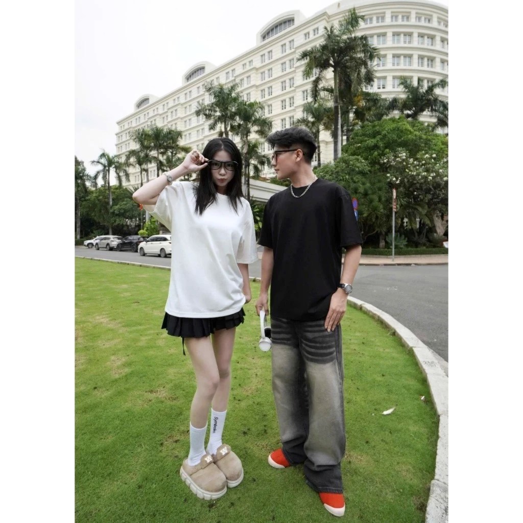 Áo Phông Trơn Nam Nữ 3KMENSWEAR, Áo Thun Tay Lỡ Cotton 100% Form Rộng Thoáng Mát Thấm Hút Mồ Hôi