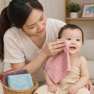 sỉ 5 Khăn mặt lông cừu vuông cao cấp cho bé