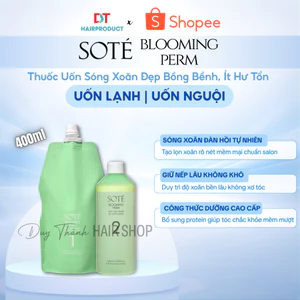 Thuốc Uốn Lạnh, Uốn Tóc Không Nhiệt SOTE Blooming Perm 400ml -Giữ Nếp Lâu, Tạo Sóng Tự Nhiên, pH 9.5