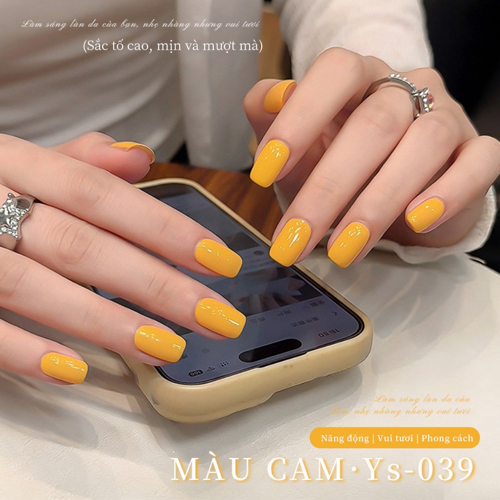 XEIJAYI 10ml - Sơn móng tay gel màu vàng cam mới, bền màu, thích hợp sử dụng trong tiệm nail