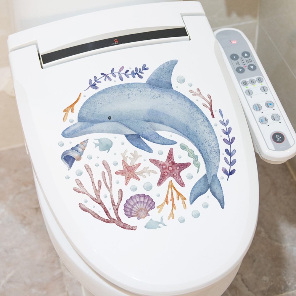 Decal Dán Trang Trí Bồn Cầu Toilet Nhiều Chủ Đề Có Keo Sẵn 28x27cm - Chống Nước Không Phai Màu