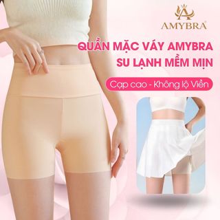 Quần Lót Nữ Mặc Váy Cạp Cao, Quần Đùi Mặc Trong Váy Chất Su Mềm Mịn Thoáng Mát AMYBRA V8941