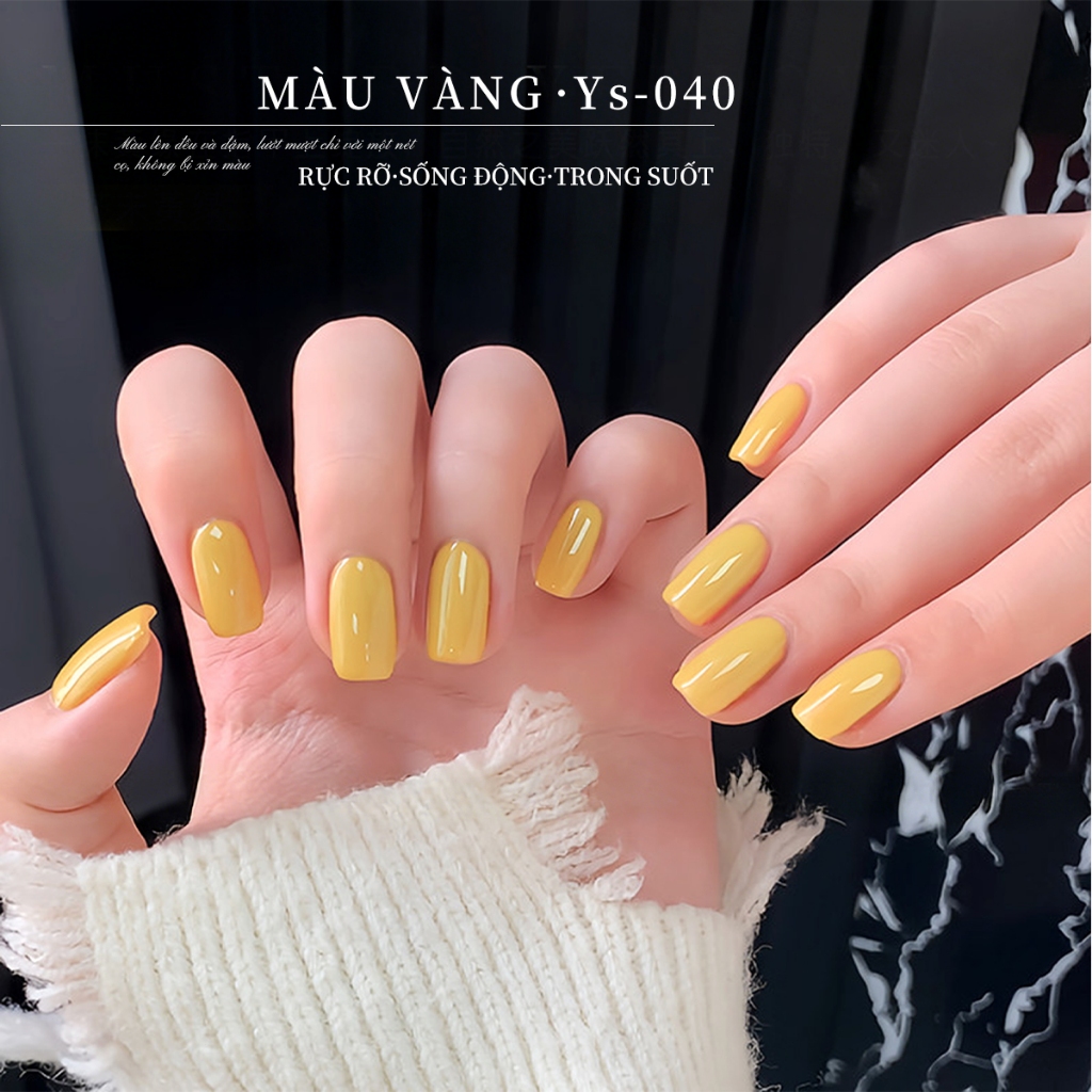 XEIJAYI 10ml - Sơn móng tay gel màu vàng ấm mới, bền màu, phù hợp mọi mùa