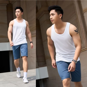 Áo Ba Lỗ Cotton Nam MENTORIS, Áo Lót Nam, Chất Liệu Mềm Mịn, Co Giãn Tốt, Thấm Hút Mồ Hôi Tốt MC02