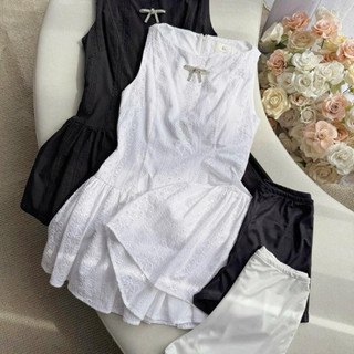 Đầm Ren Khánh An Thiết Kế Dập Ly Nhẹ Nhàng Họa Tiết Đính Nơ Đáng Yêu _Mã 25LI734