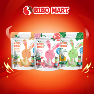 Bánh Gạo Ăn Dặm Hữu Cơ NobiNobi Nhiều Vị Hình Thỏ Hình Dẹt Gói 15/40g (6M+) - Bibo Mart