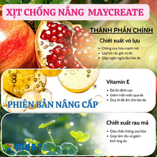Xịt chống nắng Maycreate Moisturizing Spray 150ml, chai bình sịt cho Makeup hỗ trợ che khuyết điểm