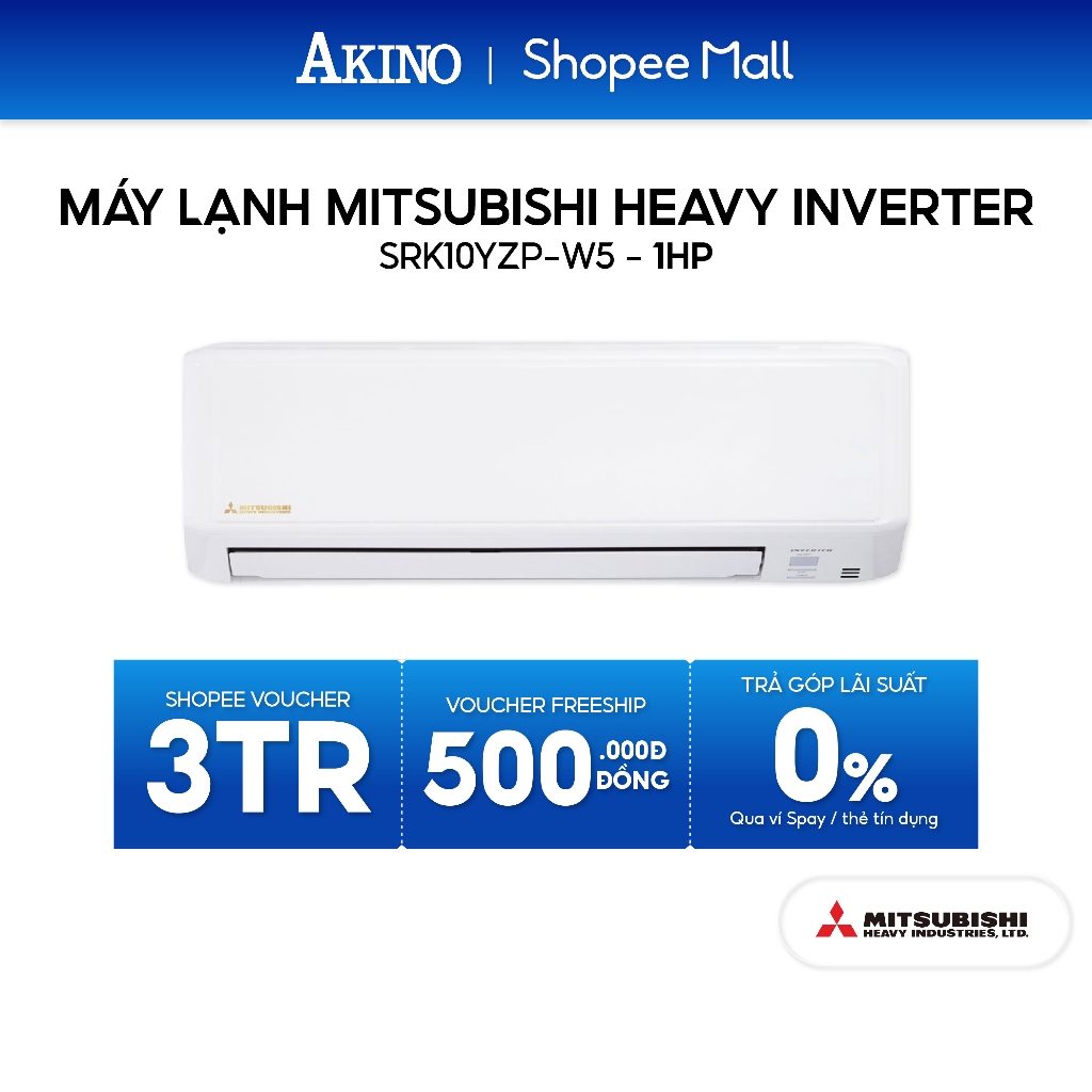 SRK10YZP-W5 I Máy Lạnh Mitsubishi Heavy Inverter Tiết Kiệm Điện 9.000BTU/1.0HP/1Ngựa Model 2025