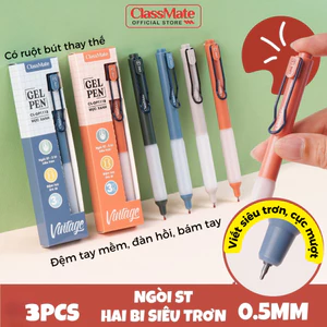 Combo Bút Gel Bấm Ngòi ST Siêu Trơn Viết Cực Mượt, Bút Không Tắc Mực, Đệm Tay Mềm, Bám, Ngòi 0.5mm Classmate GP111