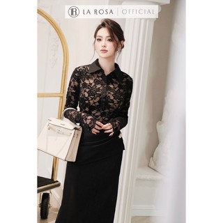 Set Áo Sơ Mi Ren Phối Chân Váy Đuôi Cá Sang Chảnh La Rosa Set Công Sở, Dự Tiệc,.. S1070