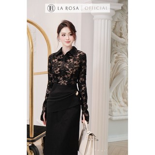 Set Áo Sơ Mi Ren Phối Chân Váy Đuôi Cá Sang Chảnh La Rosa Set Công Sở, Dự Tiệc,.. S1070