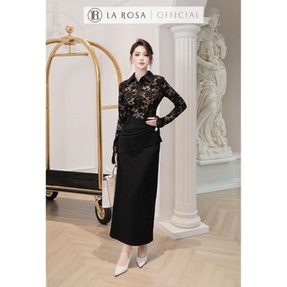 Set Áo Sơ Mi Ren Phối Chân Váy Đuôi Cá Sang Chảnh La Rosa Set Công Sở, Dự Tiệc,.. S1070