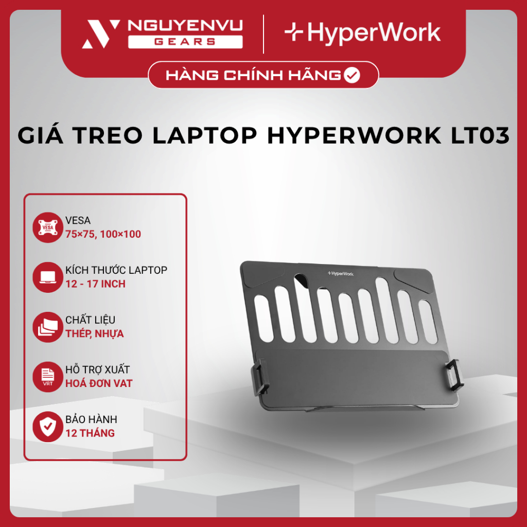 [Full VAT] Giá treo Laptop HyperWork LT03 - Thép sơn tĩnh điện - Tản ...