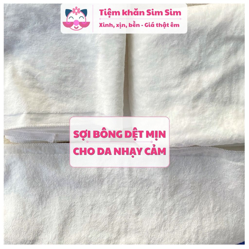 Khăn tắm gội trắng 40x120cm hàng xuất dư chất xịn đẹp
