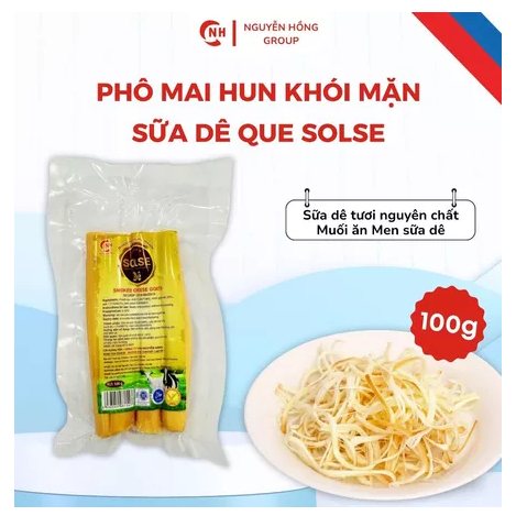Phô mai hun khói sữa dê que 100g phô mai xông khói ăn vặt Nga thơm ngon snack ăn vặt