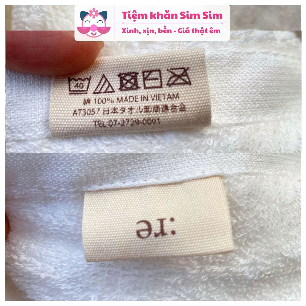 Khăn mặt tắm gội 100% cotton hàng xuất dư tiêu chuẩn khách sạn, spa